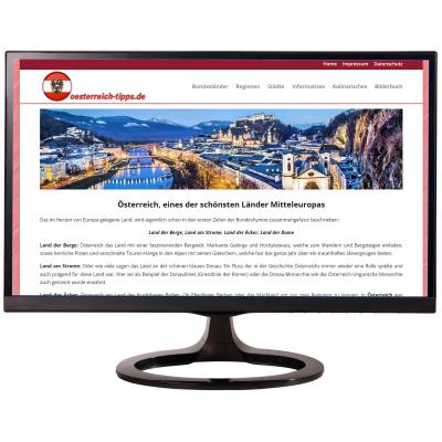 Webseite - Österreich Tipps Bild zeigt die Webseite von Österreich Tipps